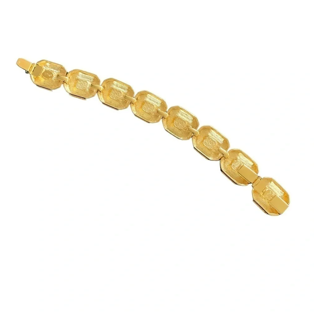 KJL Kenneth Jay Lane Multi Color Cut Glass Crystal Bracelet - Picture 5 of 9